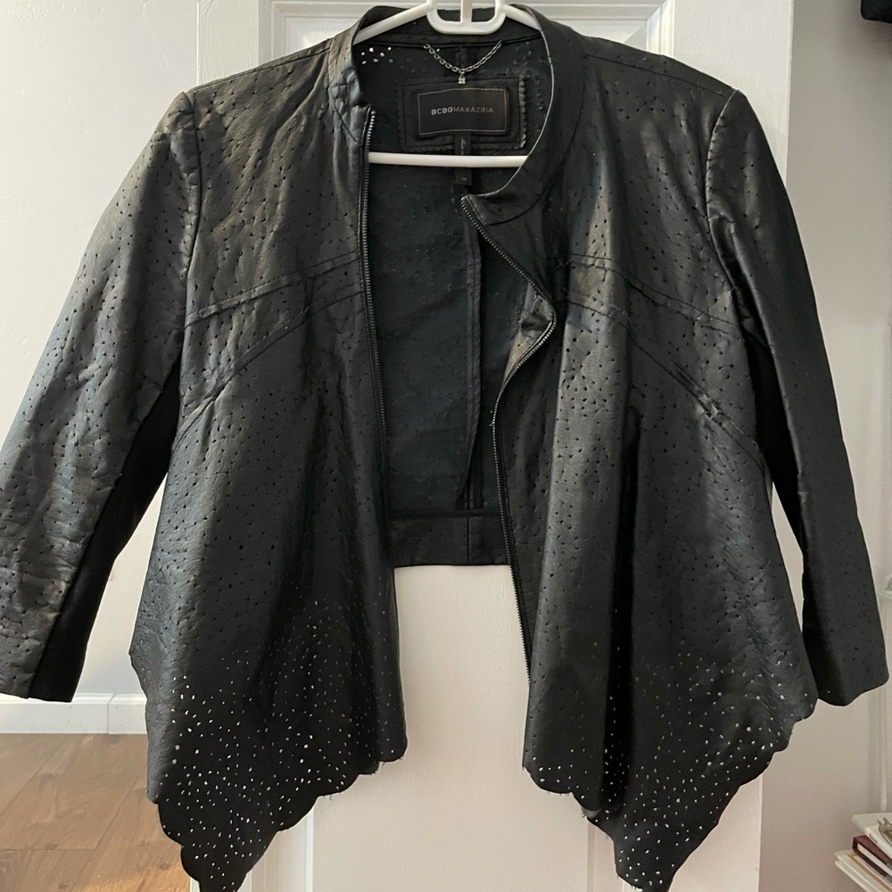 BCBG Faux Leather Jacket